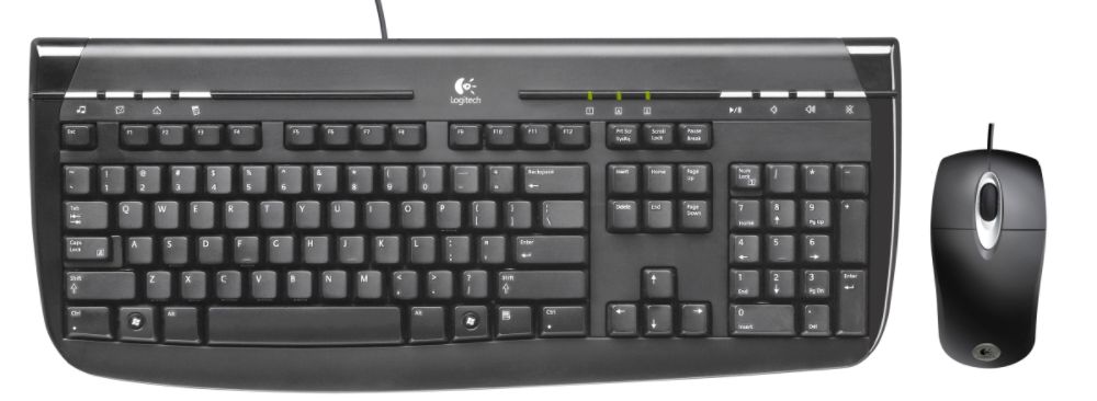 Logitech Internet 350 USB Desktop - Keyboard - Cable - Mouse - Optical - Type A - USB