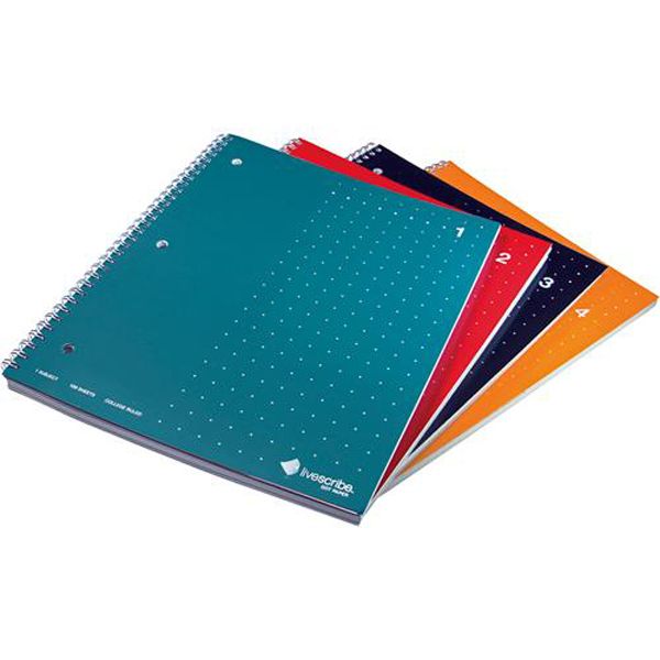 Livescribe Single subject lined notebook 1 4 4 pack