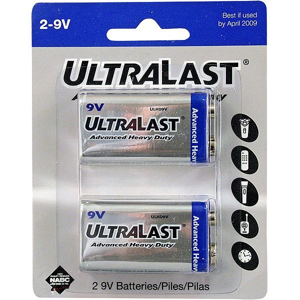 9v Heavy-duty Zinc Chloride Batteries - 2 Pack - Ulhd29v ULHD29V