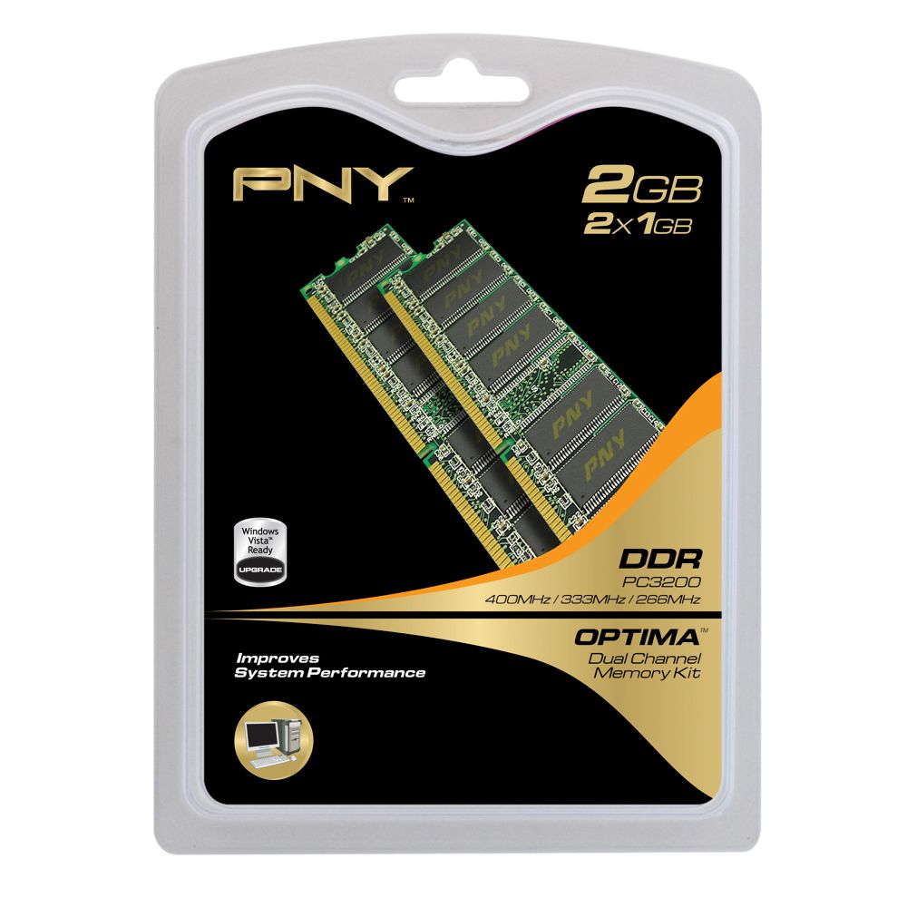 PNY DESKTOP MEMORY 2GB DDR1 400MHZ