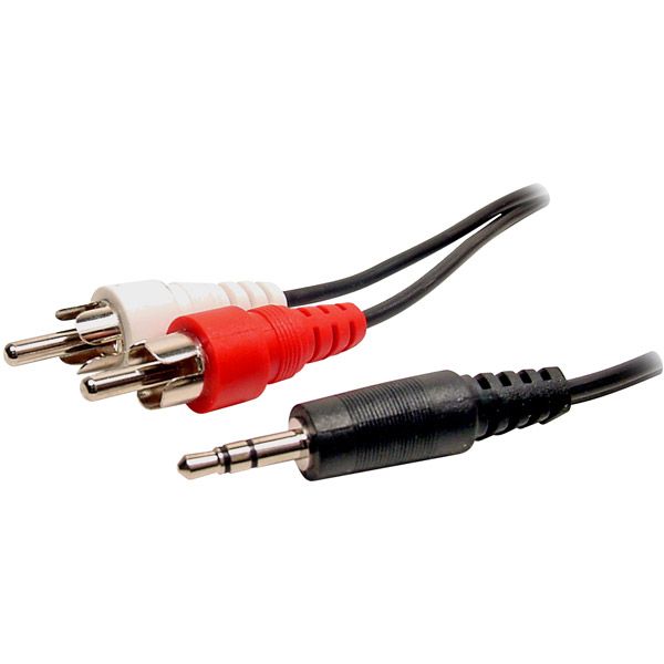 Cables Unlimited - 25' Stereo 3.5mm To 2 RCA Cable