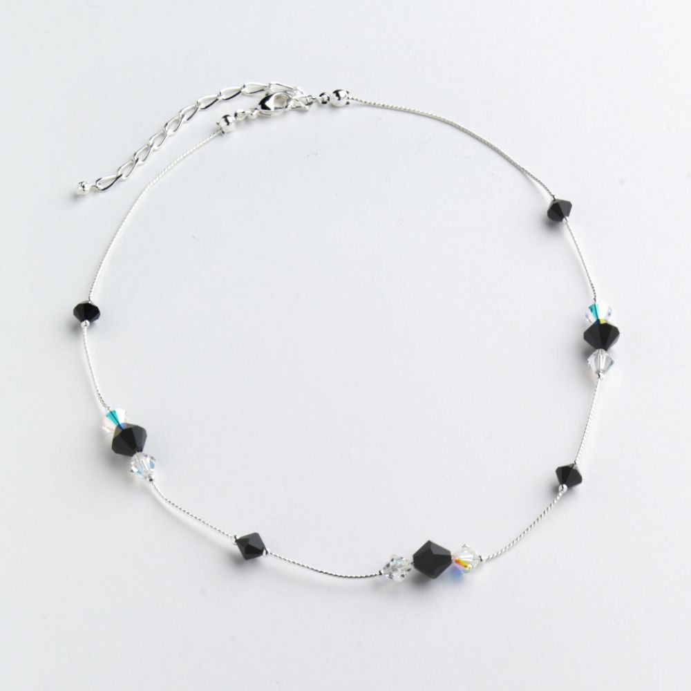 Metaphor Red, Silvertone, Crystal Necklace, Chain with Bead Stations at Sears.com