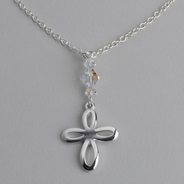 Cross Necklace With Crystals