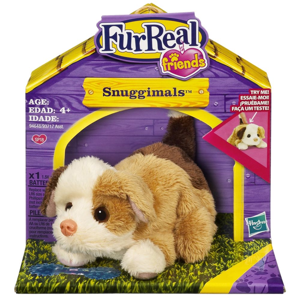 HASBRO FURREAL FRIENDS SNUGGIMALS Puppy Cream - Rust and Brown