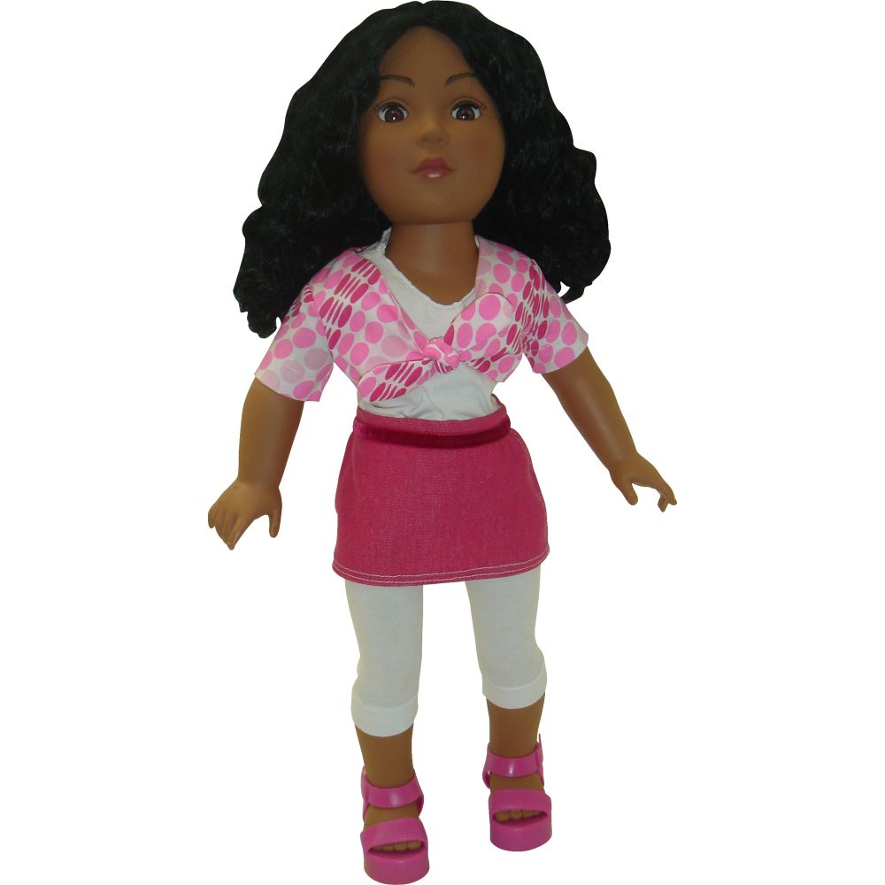 What A Doll 18-Inch Dark Curly Hair Ella What a Doll! Doll