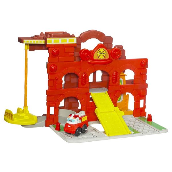 Wheel Pals Hasbro Tonka Wheel Pals Fold N Go Fire Station