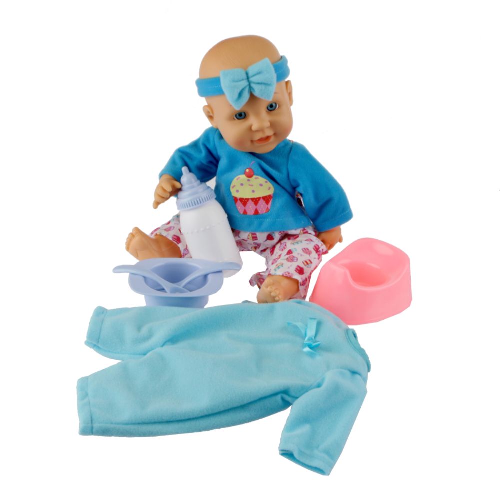 13in Baby Care Set, Blue Cloth