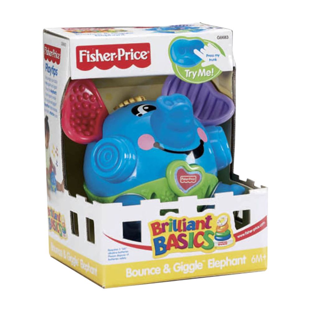 Fisher-Price Brilliant Basics Bounce & Giggle Elephant