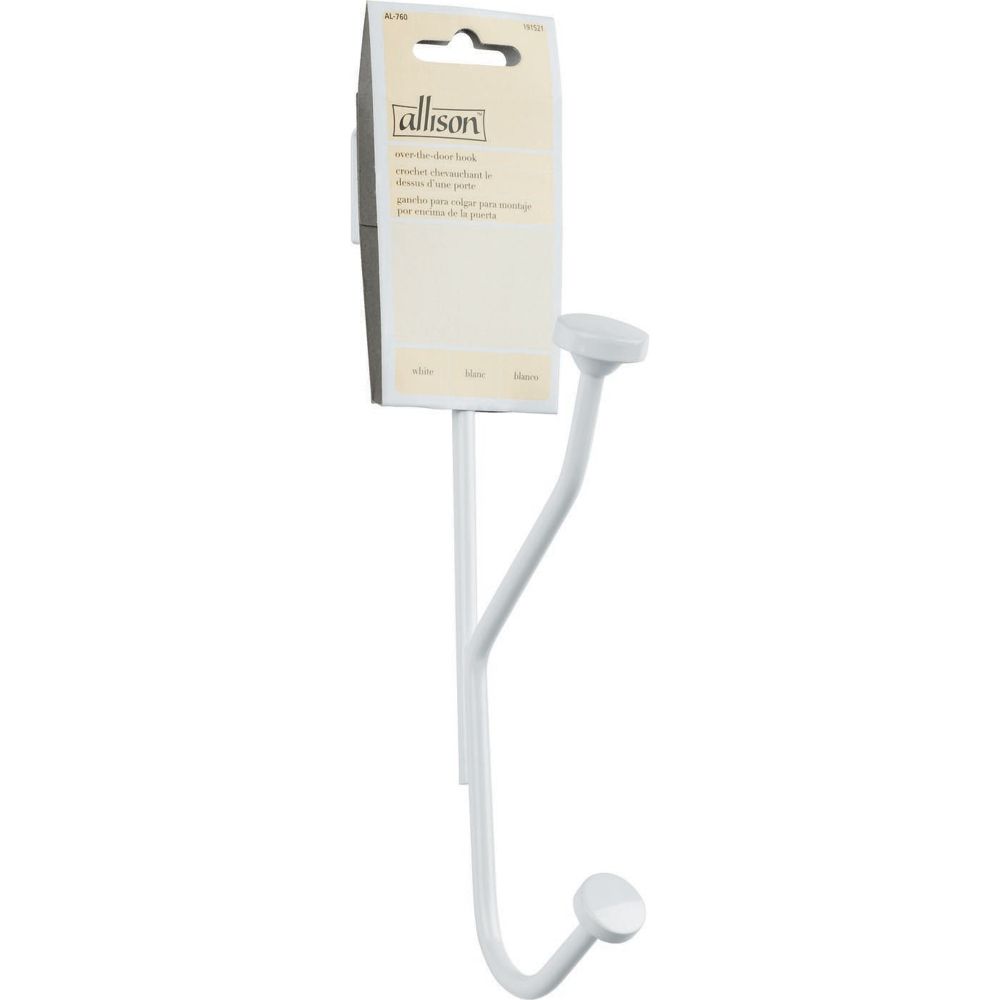 Bulldog Single Over The Door Hook - White