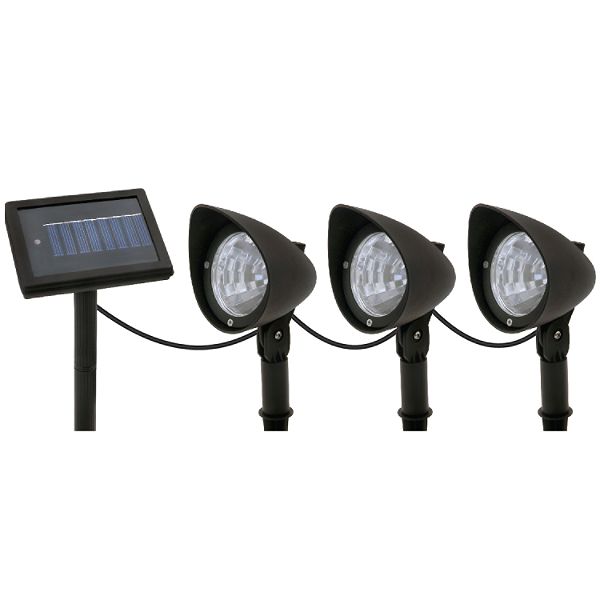 Moonrays 3 pack Spotlight with Remote Solar Panel - Black