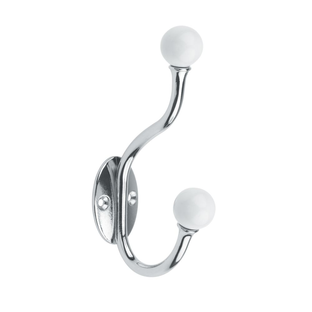 Bulldog Coat and Hat Hook - White and Chrome at Kmart.com