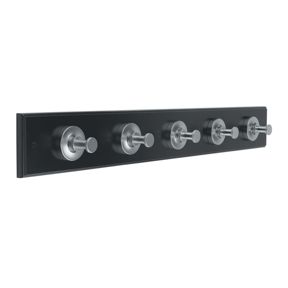 Bulldog Coat and Hat Rack Black Rail with Satin Nickel Hooks at Kmart.com