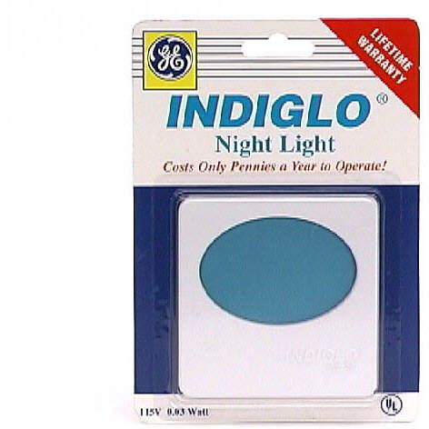 GE Indiglo Night Light, 115V, 0.03 Watt, UL, 1 night light
