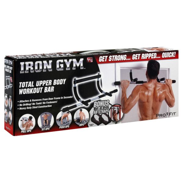 As Seen On TV Iron Gym Workout Bar, Total Upper Body, 1 bar