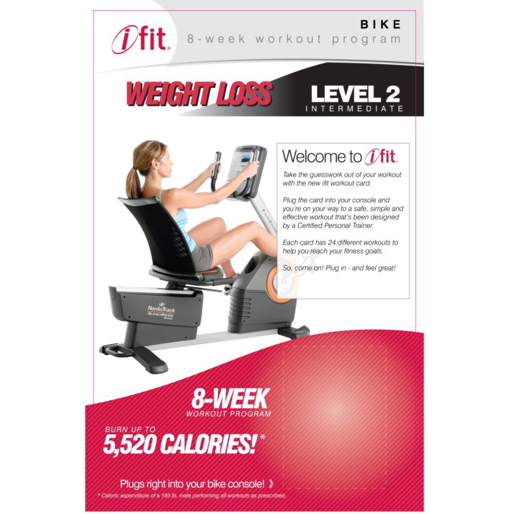 NordicTrack iFIT&reg; Bike Workout Card, Weight Loss Level 2, Intermediate