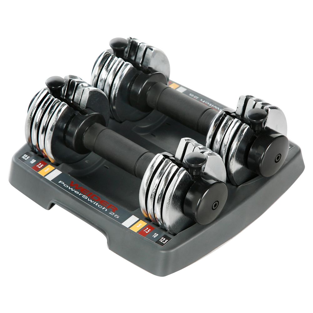 Weider PowerSwitch Pair Adjustable 12.5 lb. Hand Weights