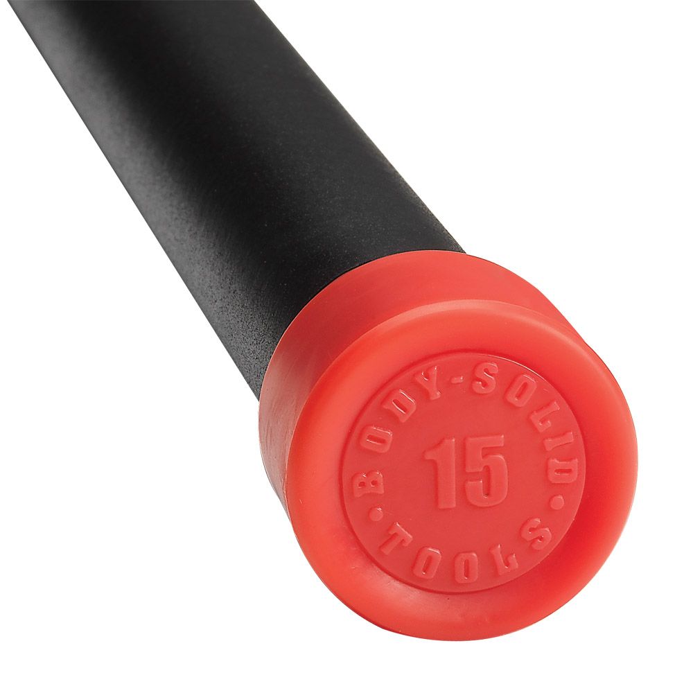 15Lb Red Padded Weighted Bar