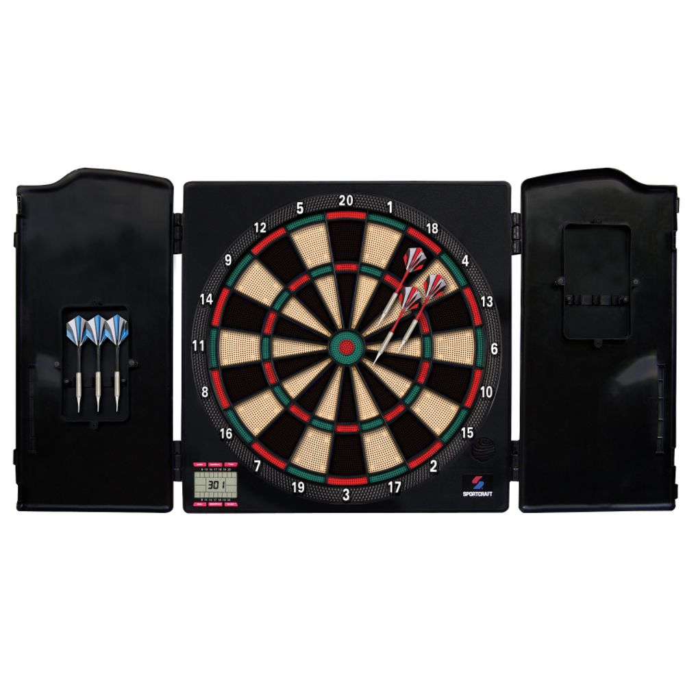 Sportcraft Xenon Electronic Dart Board and Cabinet Set at Kmart.com