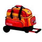 DOUBLE ROLLER - TWO BALL WHEELED BOWLING BAG - KANSAS CITY CHIEFS