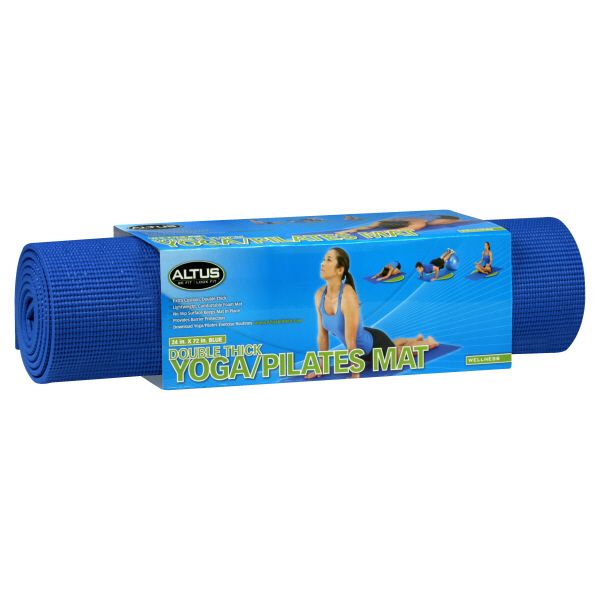 ALTUS Be Fit Look Fit Altus Yoga/Pilates Mat, Double Thick, Blue, 1 mat at Sears.com