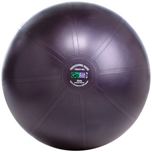 GoFit GF-65PRO Professional Stability Ball & Core Performance Training DVD (65 cm; Dark Purple)