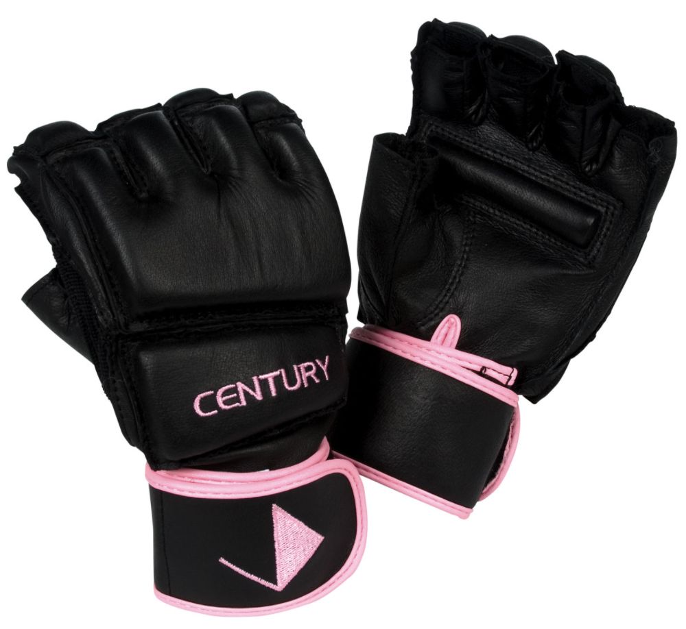Century Leather Wrap Bag Gloves Womens Black/Pink M