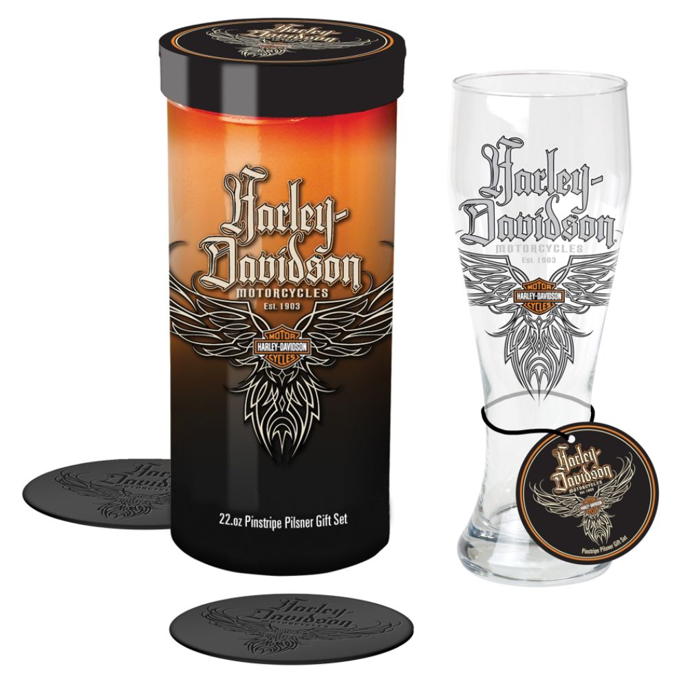 Harley-Davidson Pinstripe Eagle Pilsner Gift Set