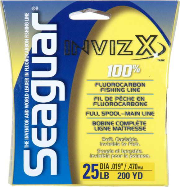 Seaguar INVIZX 100% Fluorocarbon Line 200 YD 25lb 25VZ200