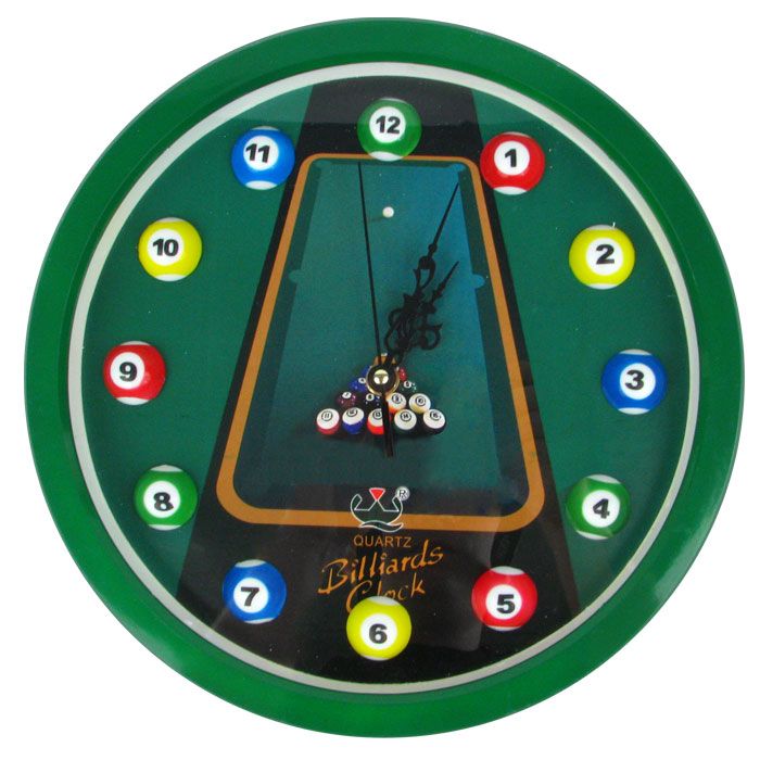 Trademark Ball Set Hang Billiards Clock -