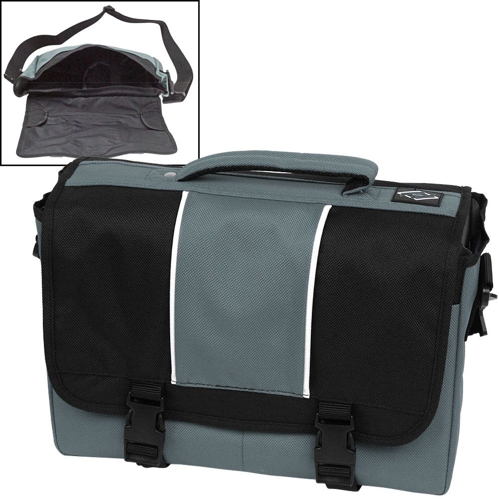 AJ Kitt Sport Hipster Messenger Bag with Media Pouch - Grey at Kmart.com
