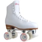 Ladies Leather Lined Rink Skate White