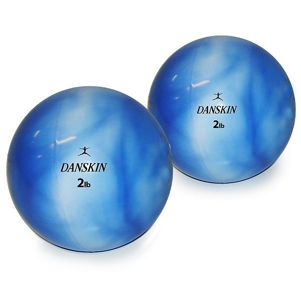 Danskin 2-Pack 2lb Pilates Balls, Swirl