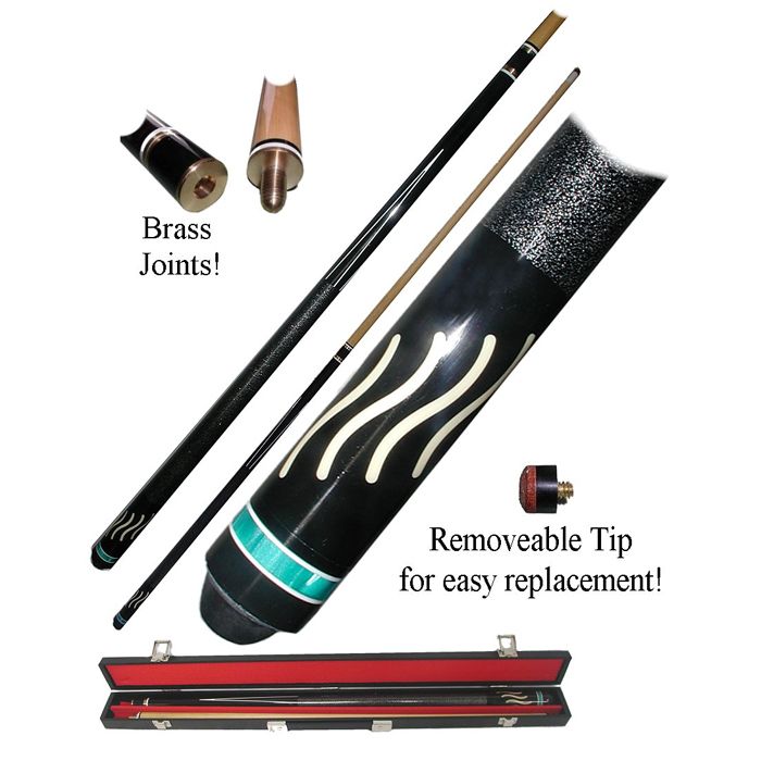 Trademark Black Wave Billiard Hardwood Pool Cue Stick at Sears.com