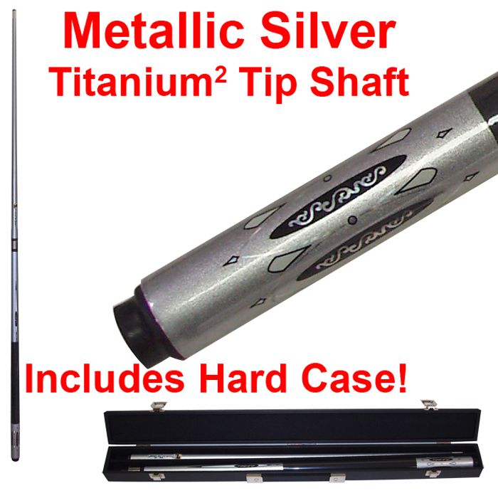 Metallic Silver Billiard Titanium Pool Cue Stick