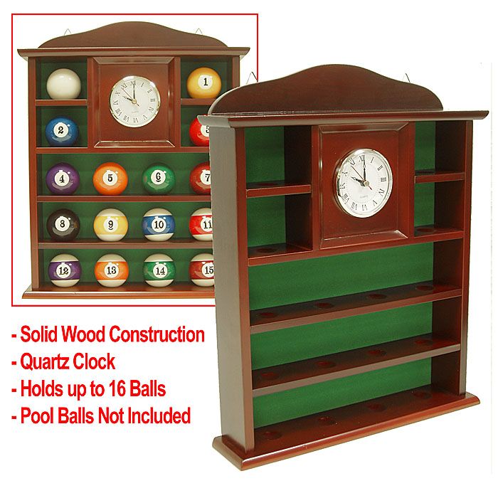 Trademark Ball Holder Quartz Clock with Solid Wood