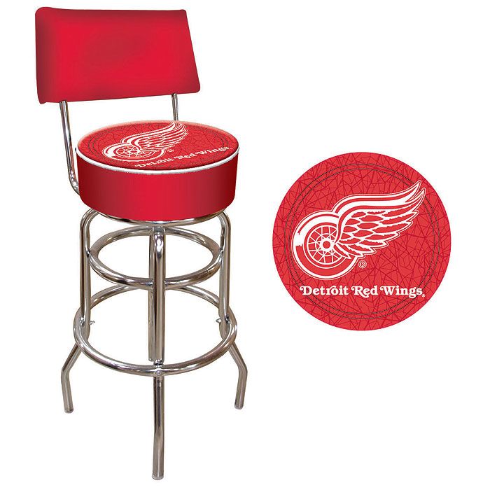Trademark NHL Detroit Redwings Padded Bar Stool with Back at Kmart.com