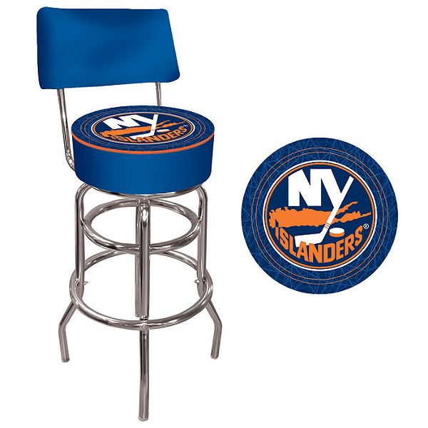 Trademark Nhl New York Islanders Padded Bar Stool With Back 343000NHL1100NYIP Trademark NHL1100 NYI