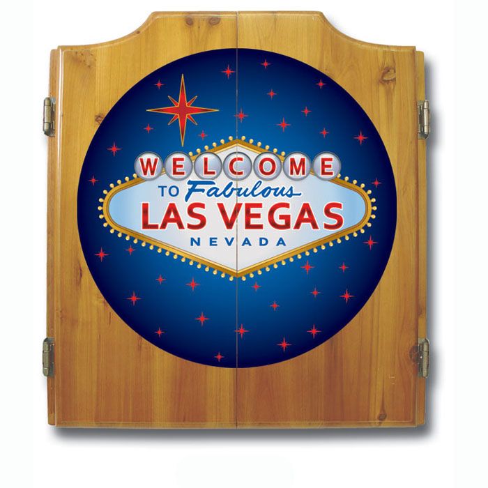 Trademark Las Vegas Dart Cabinet including Darts and Board