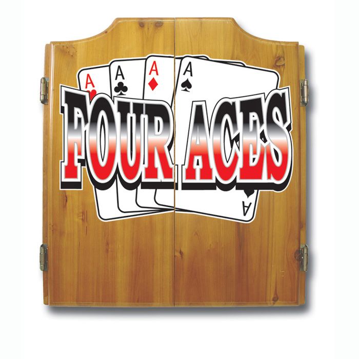 Trademark Four Aces Logo Dart Cabinet including Darts and Board at Sears.com