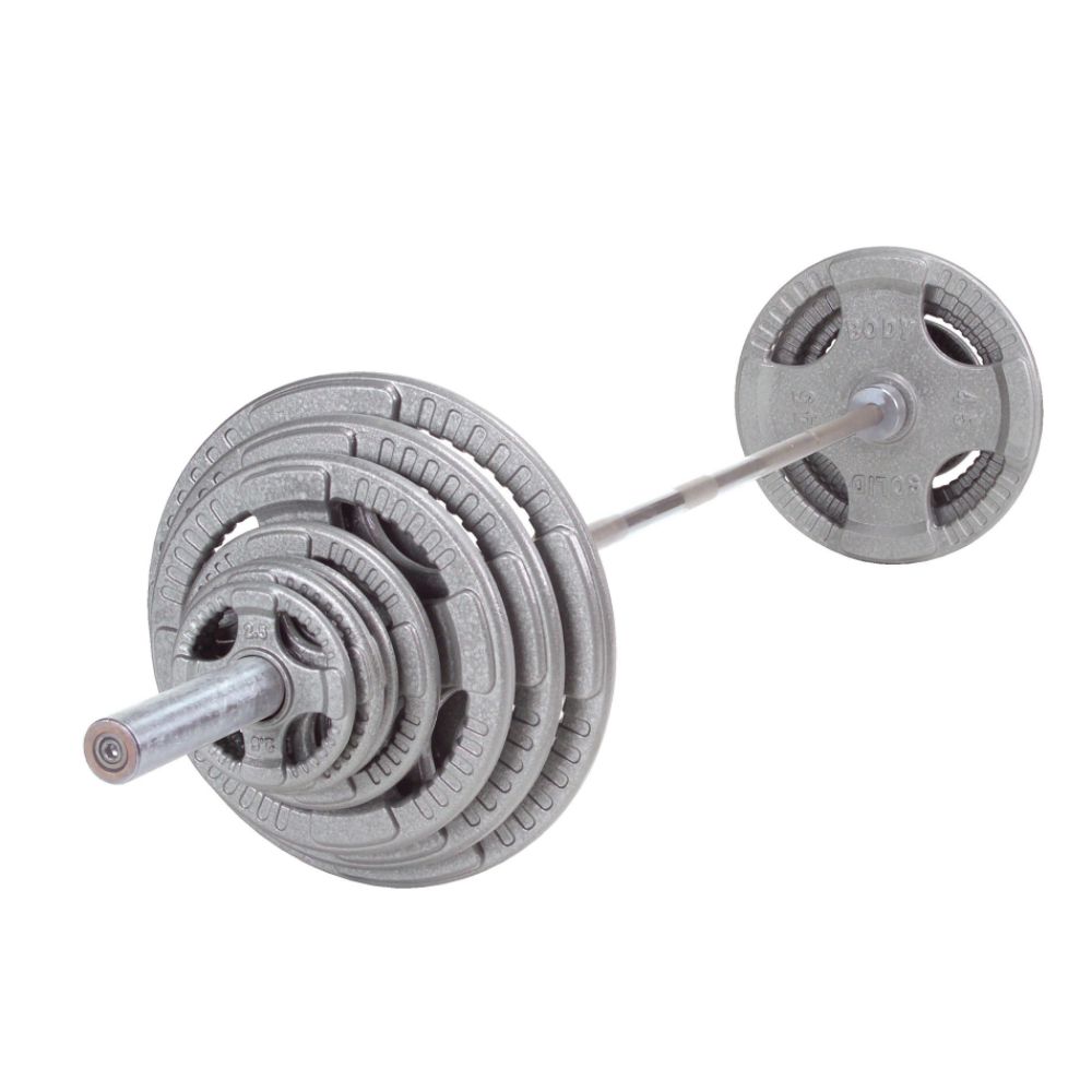 Cast Grip Olympic 300 lb. Weight Set with Black Bar