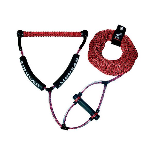 Airhead Wakeboard Rope, Phat Grip Handle, Trick Handle, Red AHWR-2