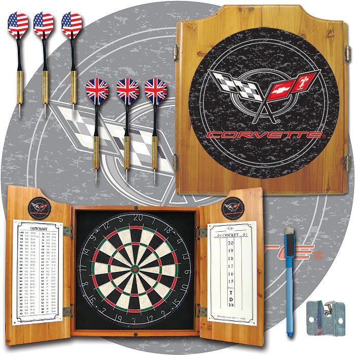 Trademark Corvette C5 Dart Cabinet Includes Darts and Board at Sears.com