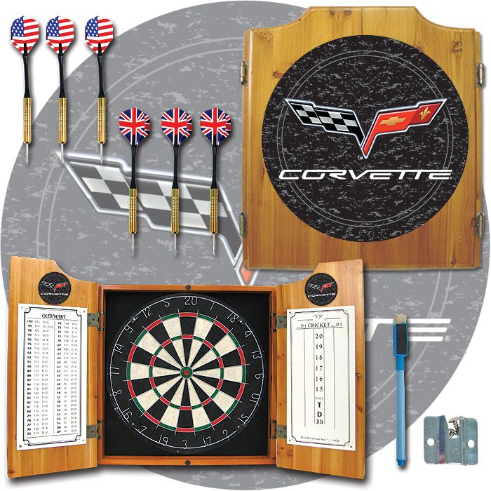 Trademark Corvette Model C6 Dart Cabinet with board and darts at Sears.com