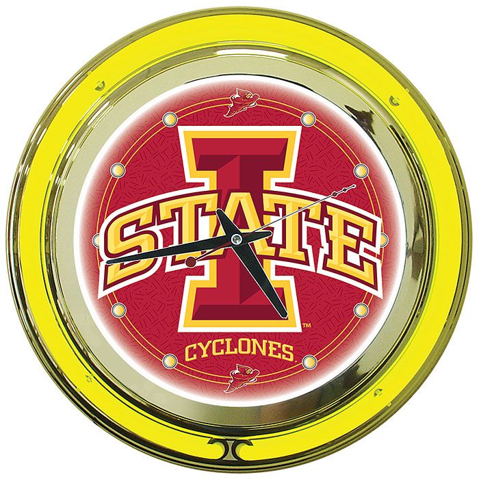 Trademark Iowa State University Neon Clock -