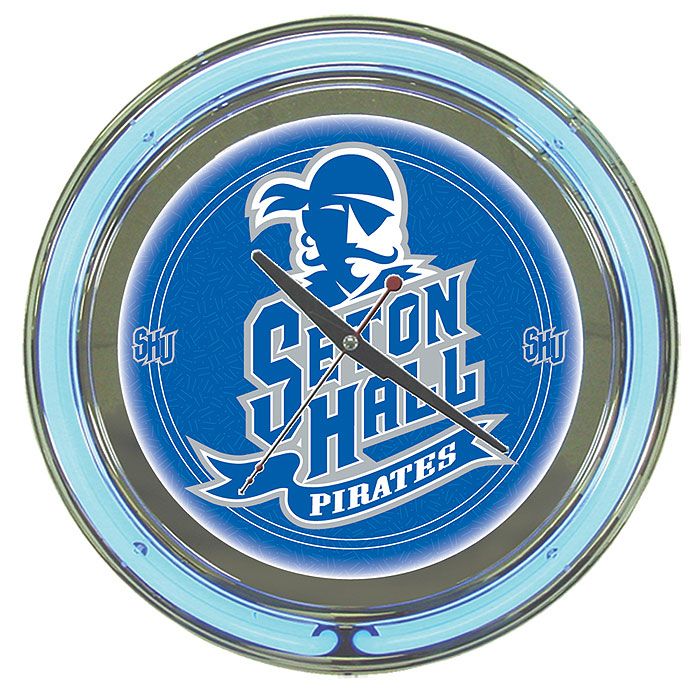 Trademark Seton Hall University Neon Clock -