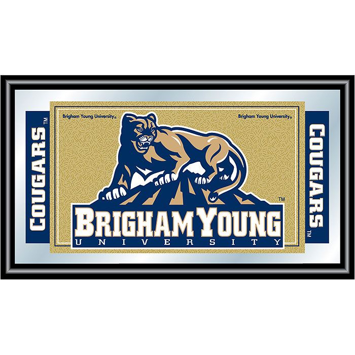 Trademark&nbsp; BYU Logo and Mascot Framed Mirror