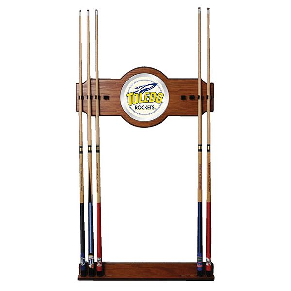 Trademark University Of Toledo Wood Mirror Wall Cue Rack 34300CLC6000UTDOP Trademark CLC6000 UTDO