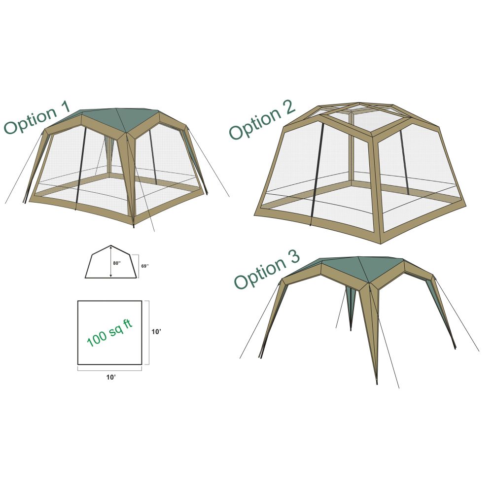 Giga Tent THE DUAL IDENTITY   10 x 10 Screenhouses at Sears.com