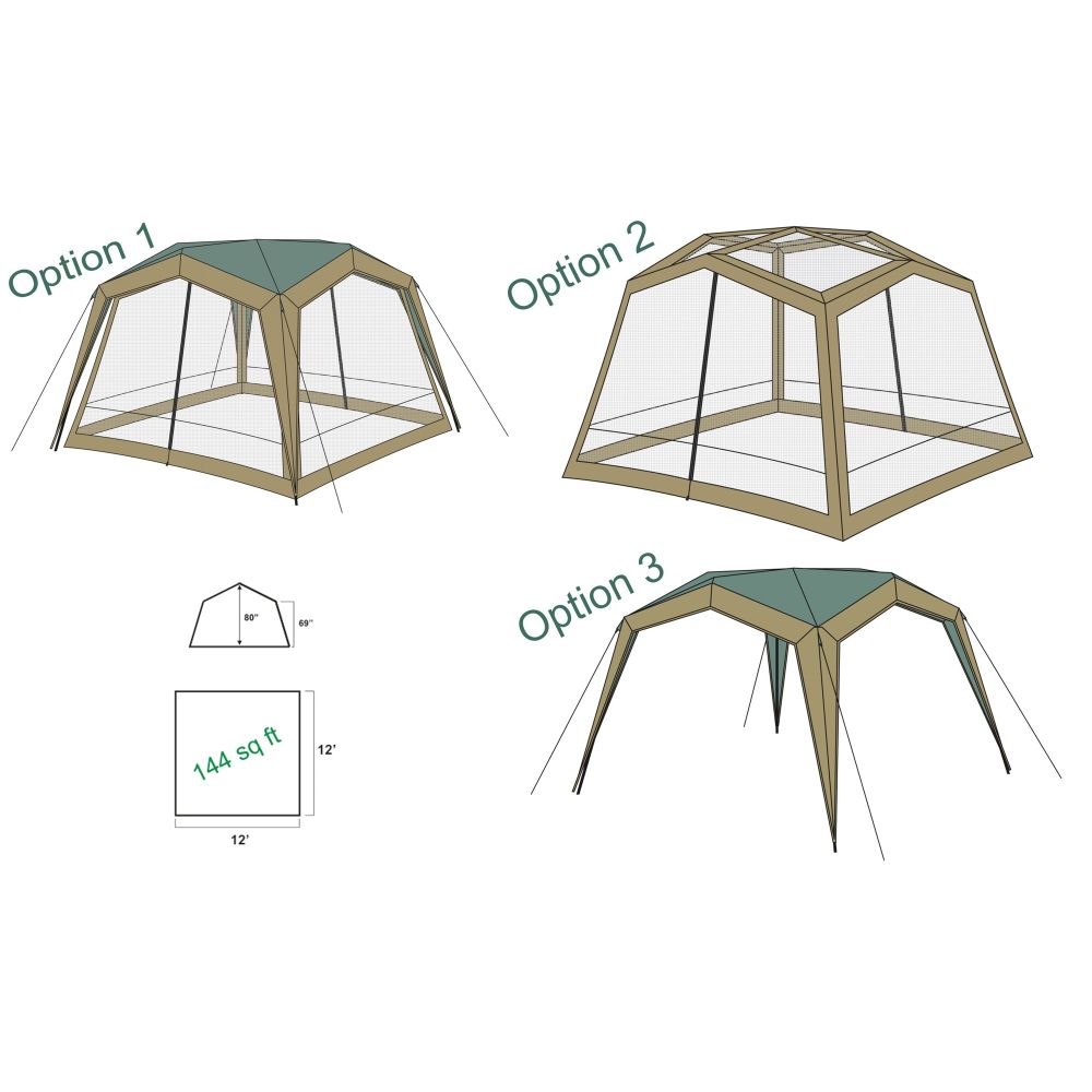 Giga Tent THE DUAL IDENTITY 12'X12'   12 x 12 Screenhouses at Sears.com