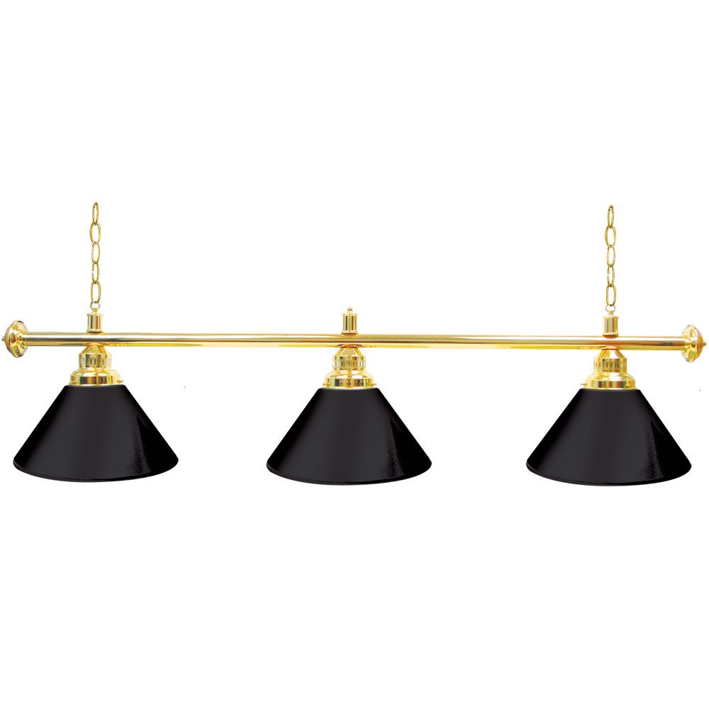 Trademark Premium 60 Inch 3 Shade Billiard Lamp Black and Gold at Sears.com